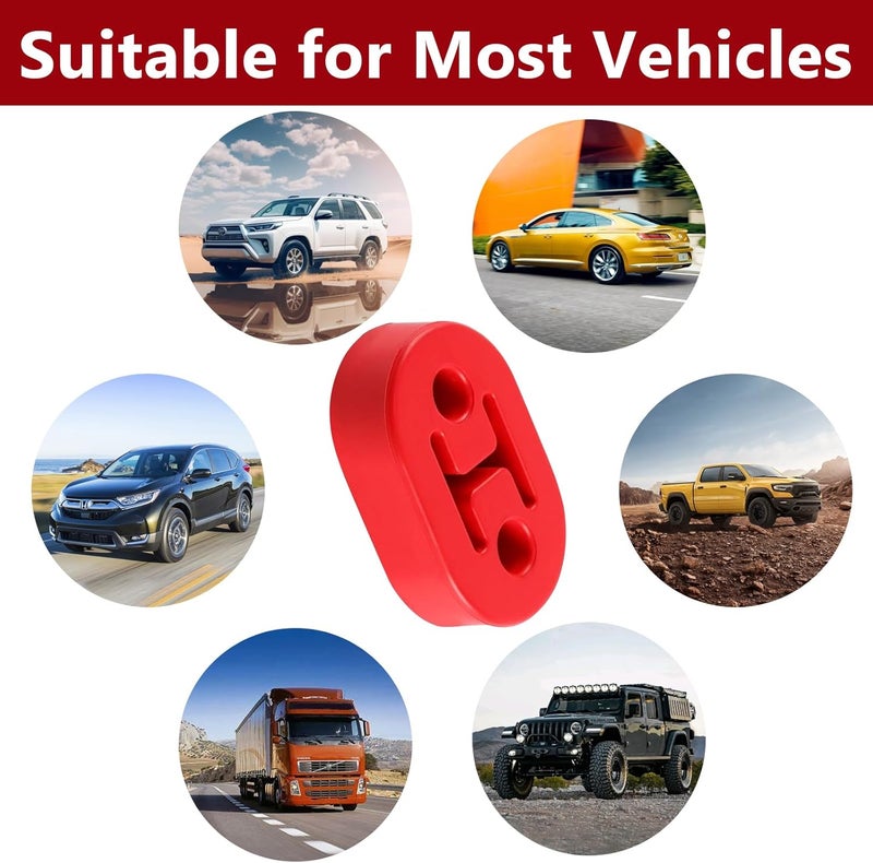 BFXM Exhaust Rubber Hanger, rubber muffler hangers. Rubber Insulator Bushing Mount, rubber exhaust mounts with 2 Holes 0.47 Inch, Universal Fit - Image 4
